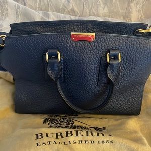 Burberry medium Gainsborough tote dark blue purse
